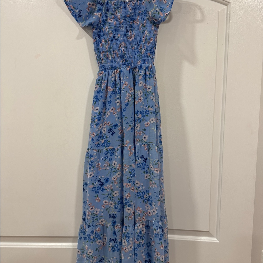 Speechless Blue Floral Kids Dress